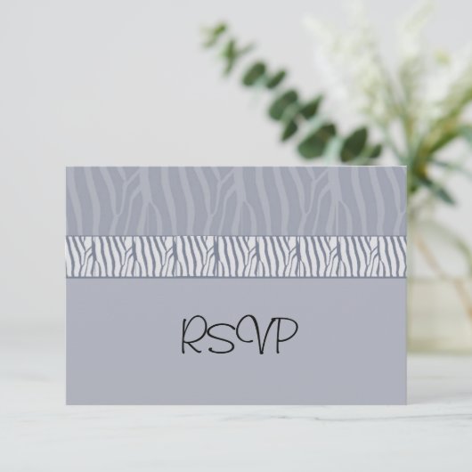 Silver Gray Wedding RSVP (Staand voorkant)