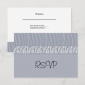 Silver Gray Wedding RSVP (Voorkant / Achterkant)