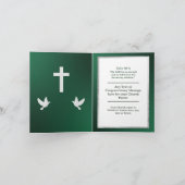 Silver Green Appreciation Church Jubileum Kaart (Binnen)