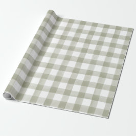 Silver Green English Country Check Play Gift Cadeaupapier