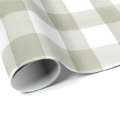 Silver Green English Country Check Play Gift Cadeaupapier (Rol Hoek)