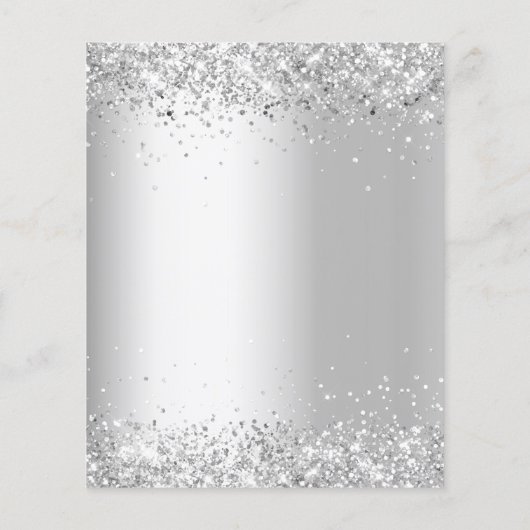 Silver green floral bruiloft-uitnodiging (Achterkant)