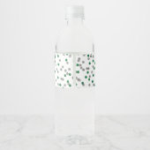Silver Green Glitter Klasse van 2025 Afstuderen Waterfles Etiket (Achterkant)
