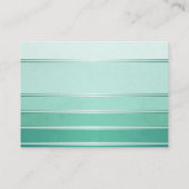 Silver Green Striped Tone on Tone Wedding Informatiekaartje (Achterkant)