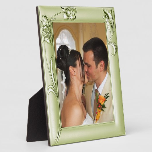 Silver Green Weddenschap Tinted & Flowers 1 Foto t Fotoplaat (Zijkant)