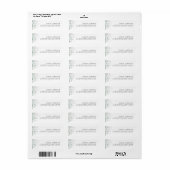 Silver Greenery Elegant Modern Label (Full Sheet)