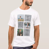 Silver Grey 3-Photo Fun Boxes Class Year T-shirt (Voorkant)
