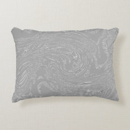 Silver Grey Abstract Pillow Accent Kussen
