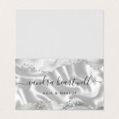 Silver Grey Agate Glitter Luxe Visitekaartje (Buitenkant ongevouwen)
