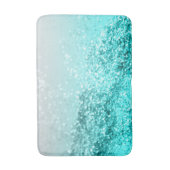 Silver Grey Aqua Blauwgroen Ocean Glitter #1 Badmat (Voorkant Verticaal)
