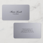 Silver Grey Background klassiek Visitekaartje (Voorkant / Achterkant)