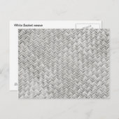 Silver Grey Basket Weave Geometric Pattern Briefkaart (Voorkant / Achterkant)