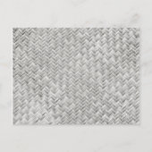Silver Grey Basket Weave Geometric Pattern Briefkaart (Voorkant)