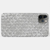 Silver Grey Basket Weave Geometric Pattern Case-Mate iPhone Case (Achterkant (horizontaal))