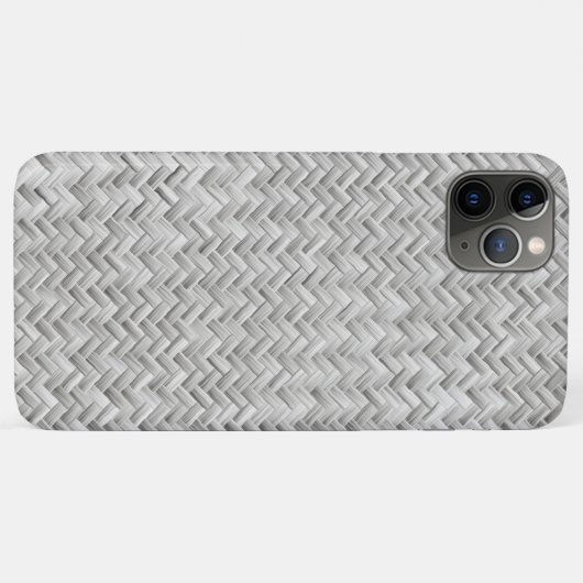 Silver Grey Basket Weave Geometric Pattern Case-Mate iPhone Case (Achterkant (horizontaal))