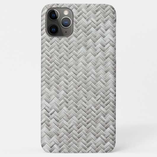 Silver Grey Basket Weave Geometric Pattern Case-Mate iPhone Case (Achterkant)