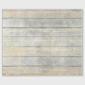 Silver Grey Beach Champaign Gold Wood Rustig Cadeaupapier (Vlak)