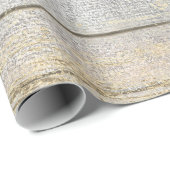 Silver Grey Beach Champaign Gold Wood Rustig Cadeaupapier (Rol Hoek)