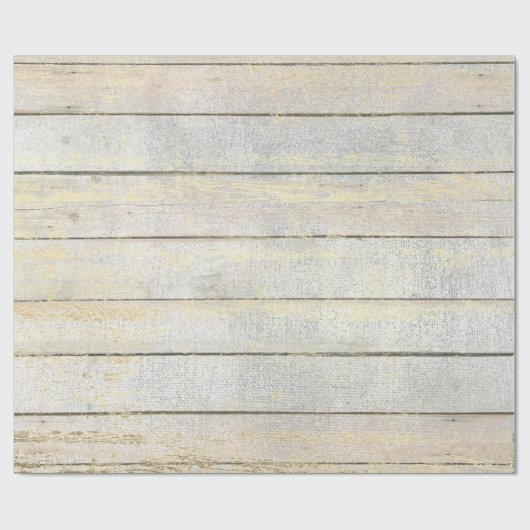 Silver Grey Beach Champaign Gold Wood Rustig Cadeaupapier (Vlak)