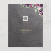 Silver Grey Berry Floral Wedding Winter Herfst Flyer (Achterkant)