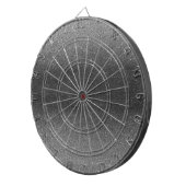 Silver Grey Black Glitter Ombre Stylish Glamour Dartbord (Voorkant Rechts)