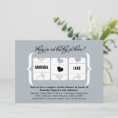 Silver Grey Black Slot Machine Vrijgezellenfeest Kaart (Staand voorkant)