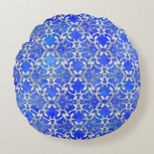 Silver Grey Blue Dansende Scroll Pattern