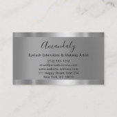 Silver Grey Blue Marble Lijst Event Planner Visitekaartje (Achterkant)