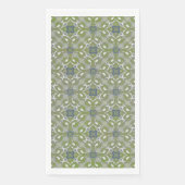 Silver Grey Blue Metallic Filigree Pattern Servet (Voorkant)