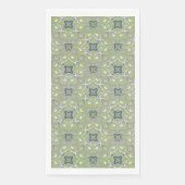Silver Grey Blue Metallic Filigree Pattern Servet (Voorkant)