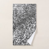 Silver Grey Bokeh Glitter #1 (Faux Glitter) #decor Bad Handdoek (Handdoek)