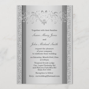 Silver Grey bruiloft verloving Kaart