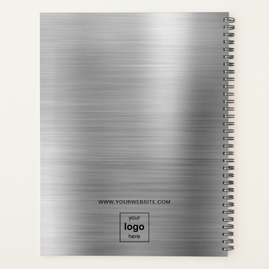 Silver Grey Business Logo 2024 Planner (Achterkant)