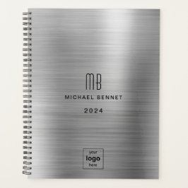 Silver Grey Business Logo 2024 Planner