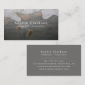 Silver Grey Chapped Wood Effect, Rustisch Visitekaartje (Voorkant / Achterkant)