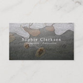 Silver Grey Chapped Wood Effect, Rustisch Visitekaartje (Voorkant)