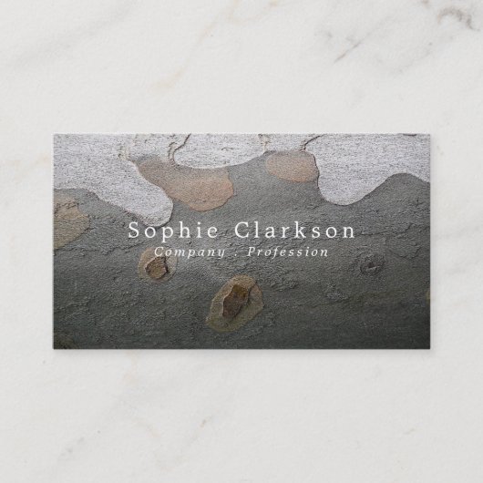 Silver Grey Chapped Wood Effect, Rustisch Visitekaartje (Voorkant)