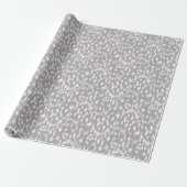 Silver Grey Chic Elegant Modern Abstract Cool Cadeaupapier (Uitgerold)
