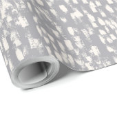 Silver Grey Chic Elegant Modern Abstract Cool Cadeaupapier (Rol Hoek)