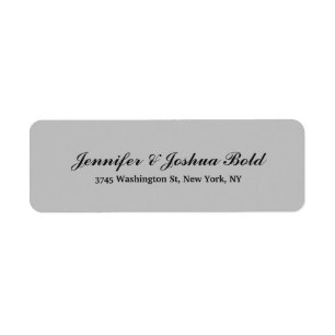 Silver Grey Creatief Professioneel Script Familie Etiket