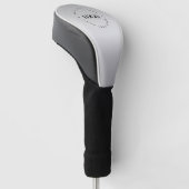 Silver Grey Custom Round Business Logo Company Golfheadcover (Schuin)