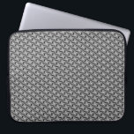 Silver Grey Decorative-laptophoes Laptop Sleeve<br><div class="desc">Elegant,  grijze decoratieve laptophoes</div>