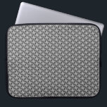 Silver Grey Decorative-laptophoes Laptop Sleeve<br><div class="desc">Elegant, grijze decoratieve laptophoes</div>