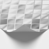 Silver Grey Diamond Pattern Cadeaupapier (Hoek)
