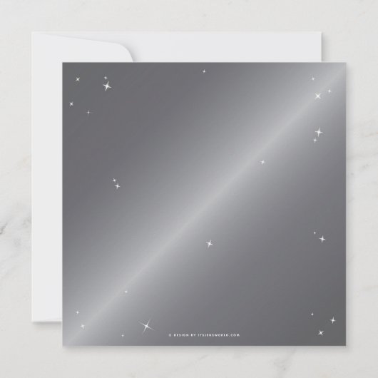 Silver-Grey Diamond Spider Web Halloween Party Kaart (Achterkant)