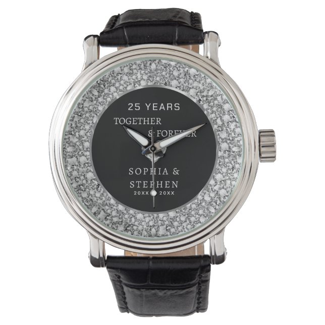 Silver-Grey Diamonds Jubileum Watch Horloge (Voorkant)