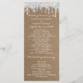 Silver Grey Drives Event Program Formal Kraft Programmakaart (Voorkant)