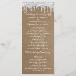 Silver Grey Drives Event Program Formal Kraft Programmakaart