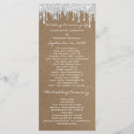 Silver Grey Drives Event Program Formal Kraft Programmakaart