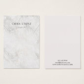 Silver Grey & Dusty Pink Palm ・ Beeldscherm Kettin Visitekaartje (Voorkant /achterkant)